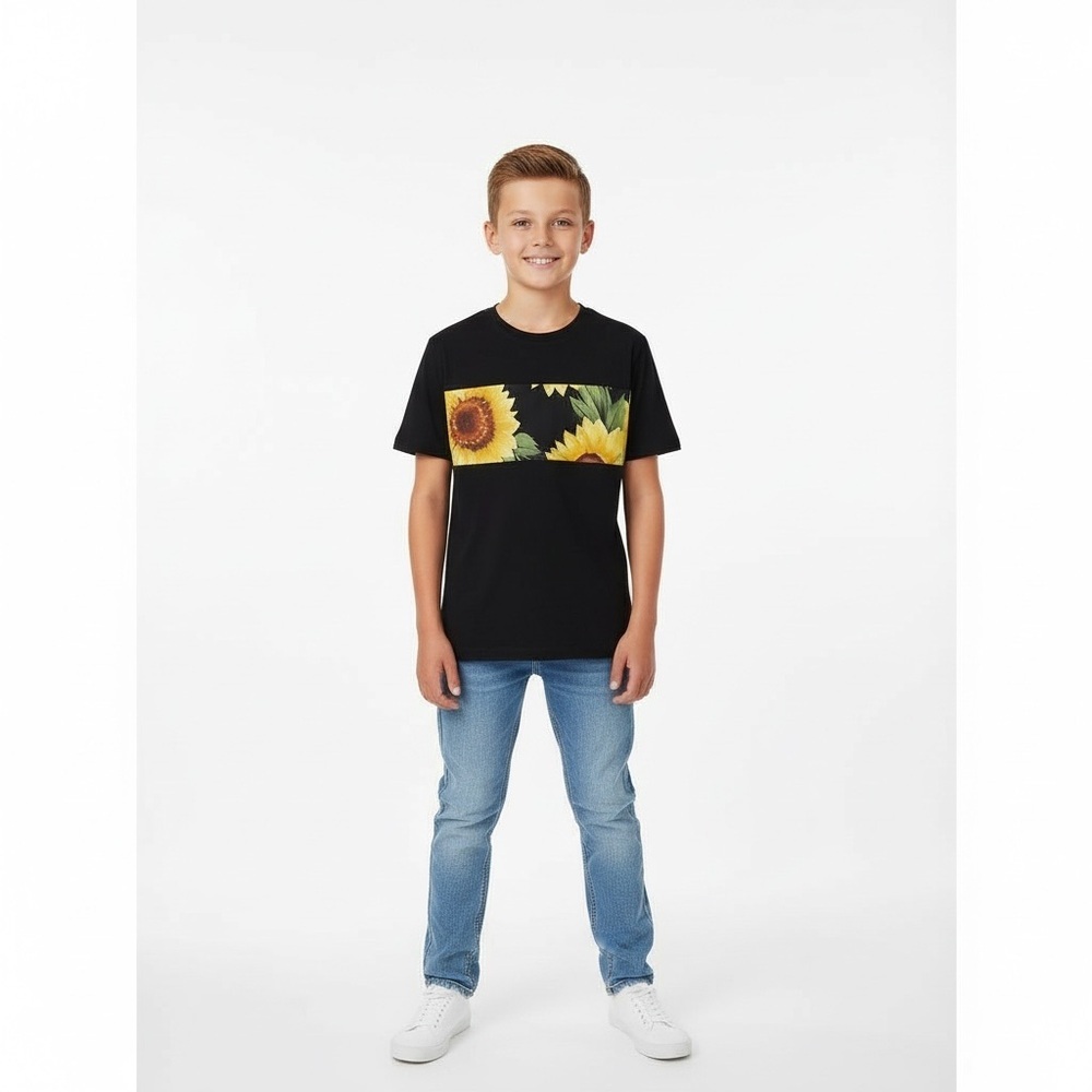 Sunflower Print Kids T-Shirt